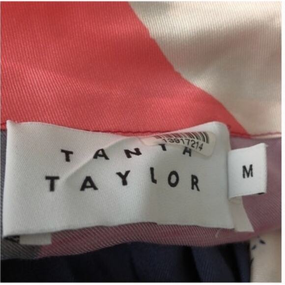 Tanya Taylor Avril Blouse Printed Satin Tie Top Multicolor Print Varies Size M - Picture 11 of 12